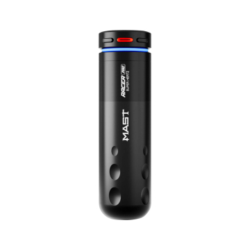Dragonhawk Mast Racer Pro - Stylo à tatouer sans fil avec 2 batteries - Noir - Longueur de frappe 4,2 mm