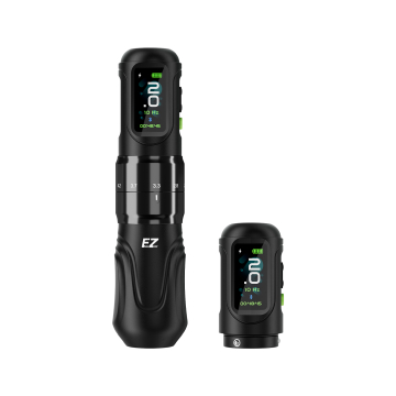 Pen de tatouage sans fil EZ P6 avec batterie supplémentaire - Noir