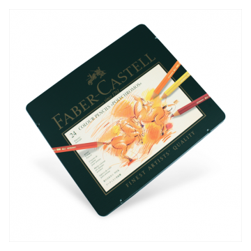 Faber-Castell - Boite Métallique Polychromos (24 Crayons de Couleurs)
