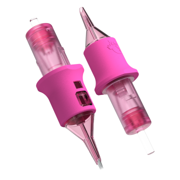 Boîte de 20 cartouches d'aiguilles Ghost Pink - Stipple Shader Long Taper