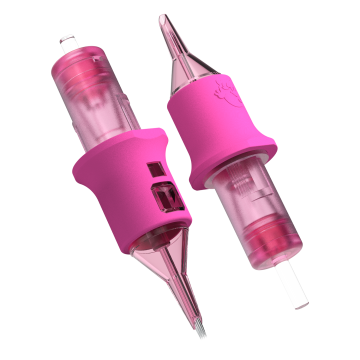 Boîte de 20 cartouches d'aiguilles Ghost Pink - Round Liner Long Taper