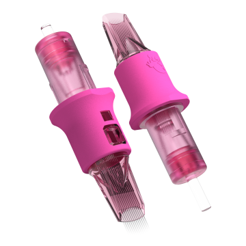 Boîte de 50 cartouches d'aiguilles Ghost Pink - Soft Edge Bugpin Magnum Long Taper