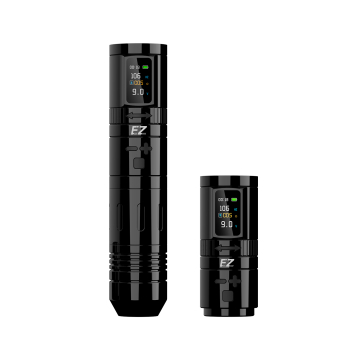EZ EvoTech Pro Wireless Tattoo Pen with Additional Battery - Noir