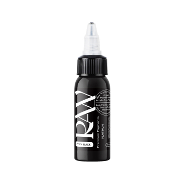 Encre de Tatouage Raw Pigments Platinum - Pitch Black - 30 ml
