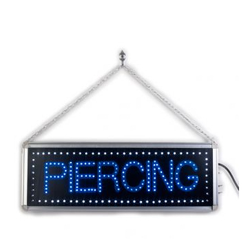 Enseigne LED à Suspendre pour Studios - PIERCING
