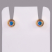 Boucles d'oreilles standard Studex pour piercing plaquées or - Arc-en-ciel/Cristal