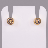 Boucles d'oreilles standard Studex pour piercing plaquées or - Avril/Cristal