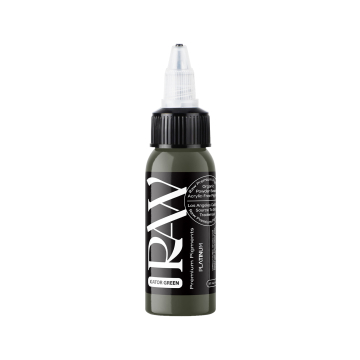 Encre de Tatouage Raw Pigments Platinum - Gator Green - 30 ml