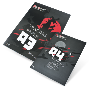 Killer Ink - Bloc de papier calque A3 ou A4 63GSM (50 feuilles)