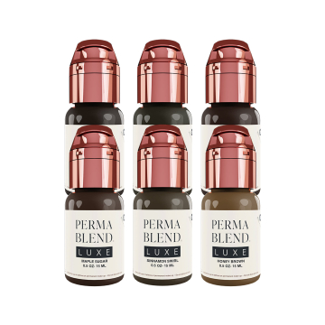 Encre PMU Perma Blend Luxe - The Chocolate Collection - Set complet de 6x 15 ml
