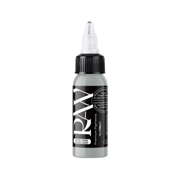 Encre de Tatouage Raw Pigments Platinum - Metal Gray Extra Light - 30 ml