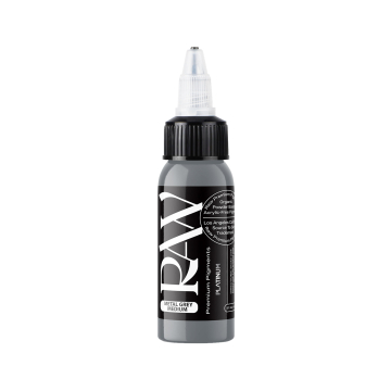 Encre de tatouage Raw Pigments Platinum - Metal Grey Medium - 30 ml