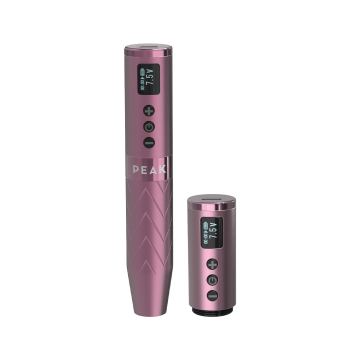 Peak Astra - Machine à tatouer de type stylo sans fil pour maquillage permanent avec deux batteries - Rose