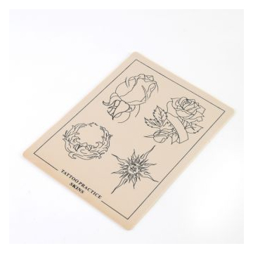 Peau d'Entrainement pour Tatouage - Motifs Fleurs et Astres (14,5 x 19,5cm)