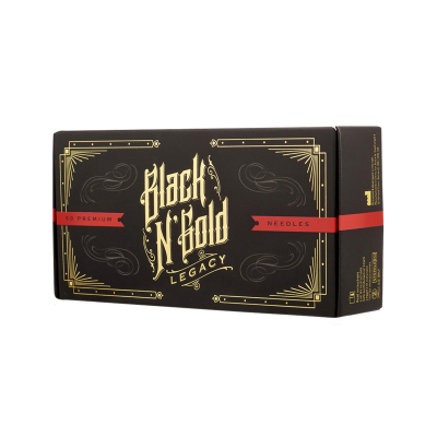 Boîte de 50 aiguilles Black N Gold Legacy Premium - Round Shader