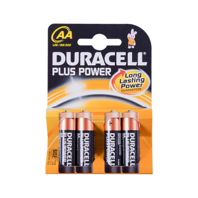 Paquet de 4 Piles Duracell Plus