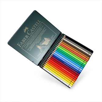 Faber-Castell - Boite Métallique Polychromos (24 Crayons de Couleurs)