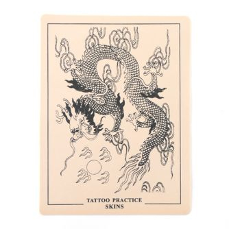 Peau d'Entrainement pour Tatouage - Motif Dragon (14,5 x 19,5cm)