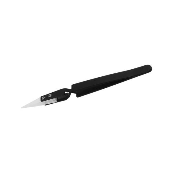 Pinces à bijoux courbées noires à pointe céramique - Aces Supply