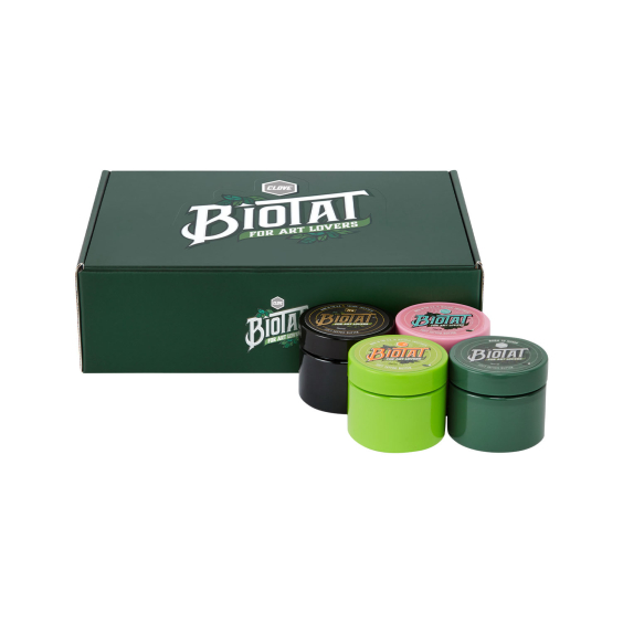 Boîte de 12 Assortiment BIOTAT Beurre Doux Tattoo 50 ml Présentoir Studio