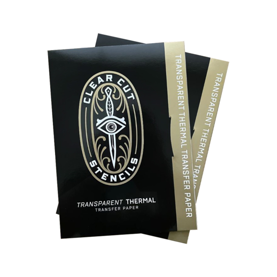 Boîte de 25 stencils transparents - Papier thermique A4 transparent (21.6 x 27.9cm)