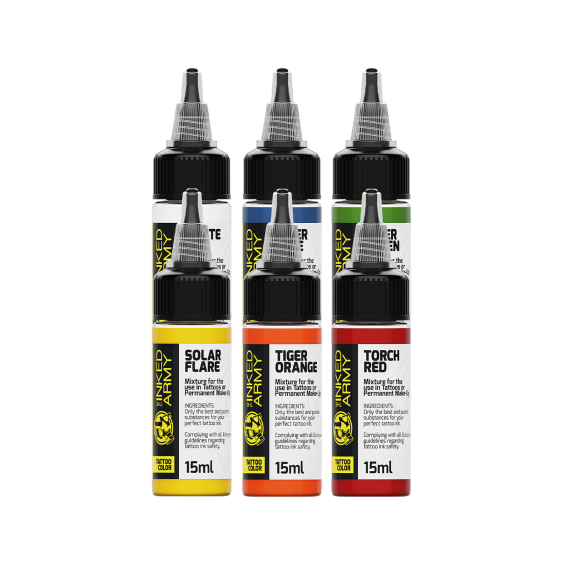 The Inked Army - Tattoo Color - Set d'echantillons 6 x 15ml