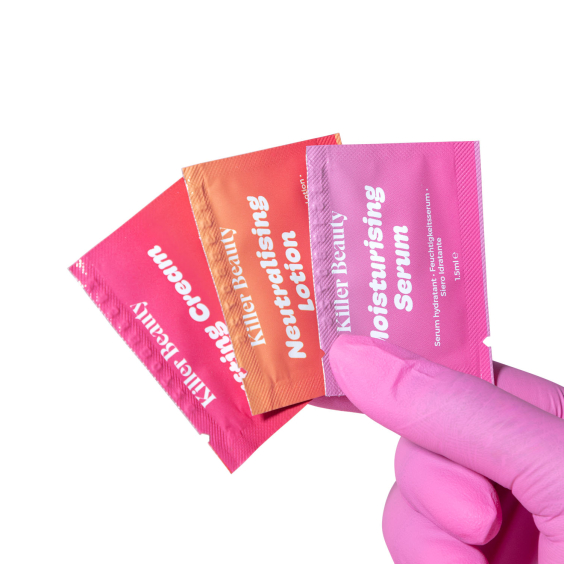 Sachets Vegan Killer Beauty Lamination des Sourcils et Rehaussement des Cils 1,5 ml Étapes 1-3 (30 Sachets)