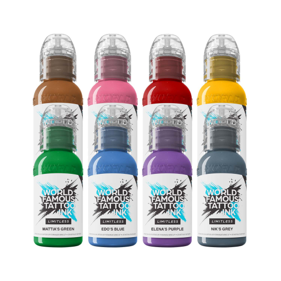 Encre de tatouage World Famous Limitless - The Mambo Destrutturato Family Set - 8x 30 ml