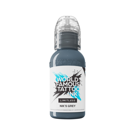 Encre de tatouage World Famous Limitless - Nik's Grey 30 ml