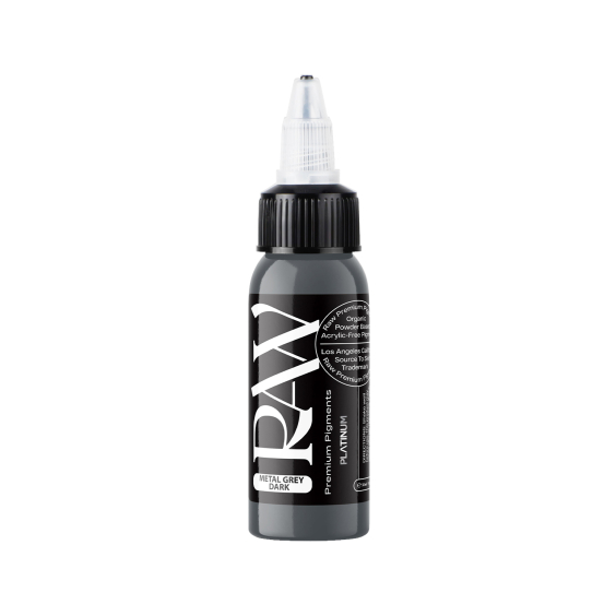 Encre de Tatouage Raw Pigments Platinum - Metal Grey Dark - 30 ml