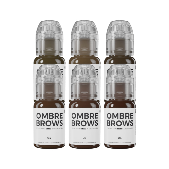 Encre PMU Perma Blend Luxe - Set Ombre Brows de Paulina Osinkowska - 6x 15 ml