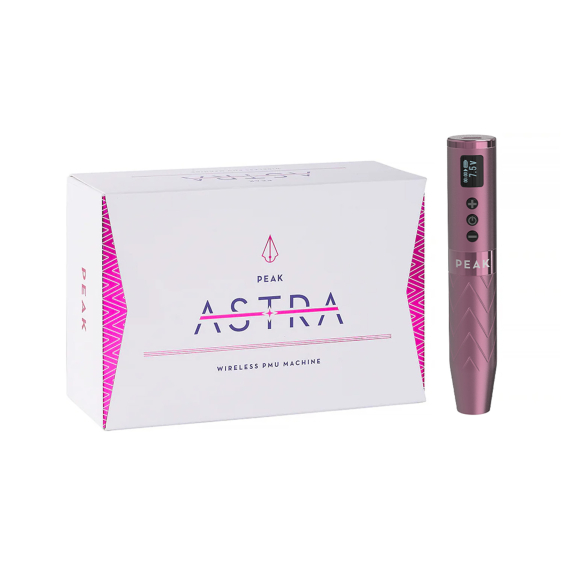 Peak Astra - Machine à tatouer de type stylo sans fil pour maquillage permanent avec stroke ajustable - Rose