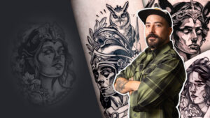 Comment tatouer Athéna et sa chouette avec Adrian Delargue