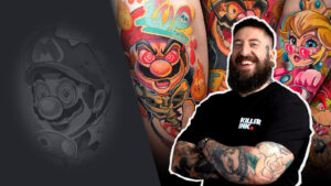 Comment tatouer un Mario version horreur avec Gazz Tattoos!