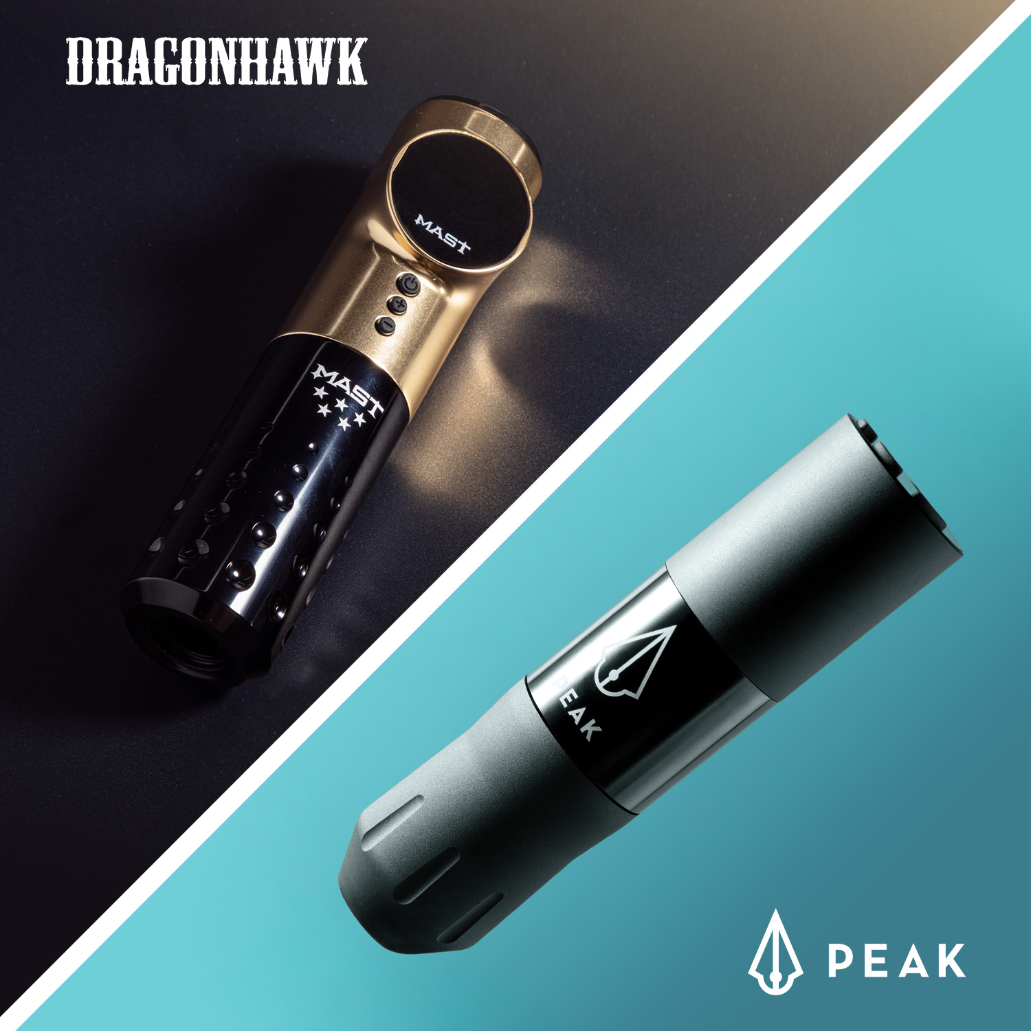 Une machine à tatouer Dragonhawk et une machine à tatouer Peak