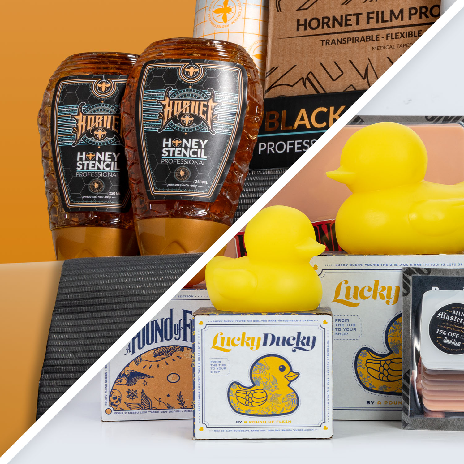 Fournitures de tatouage Hornet Honey et peaux d'entraînement A Pound of Flesh